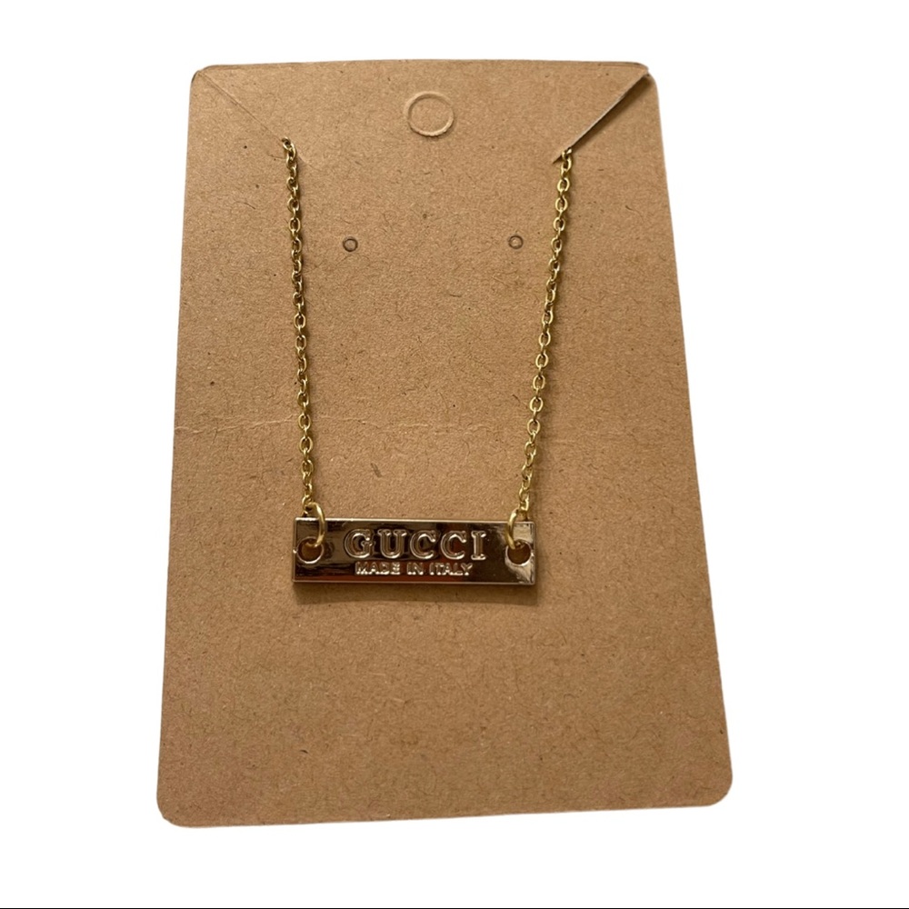 Gold Gucci zipper necklace